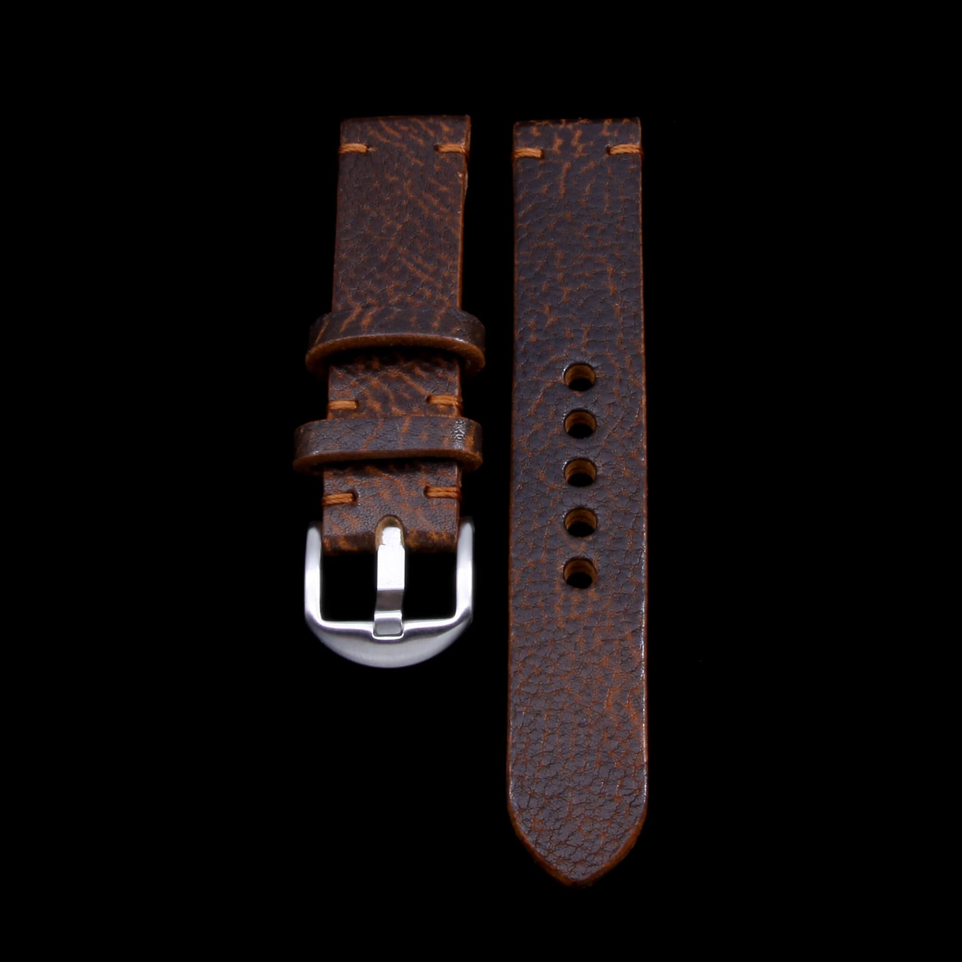 Leather Watch Strap, Gobi Cognac | Full Grain Italian Veg Tanned Leather | Cozy Handmade